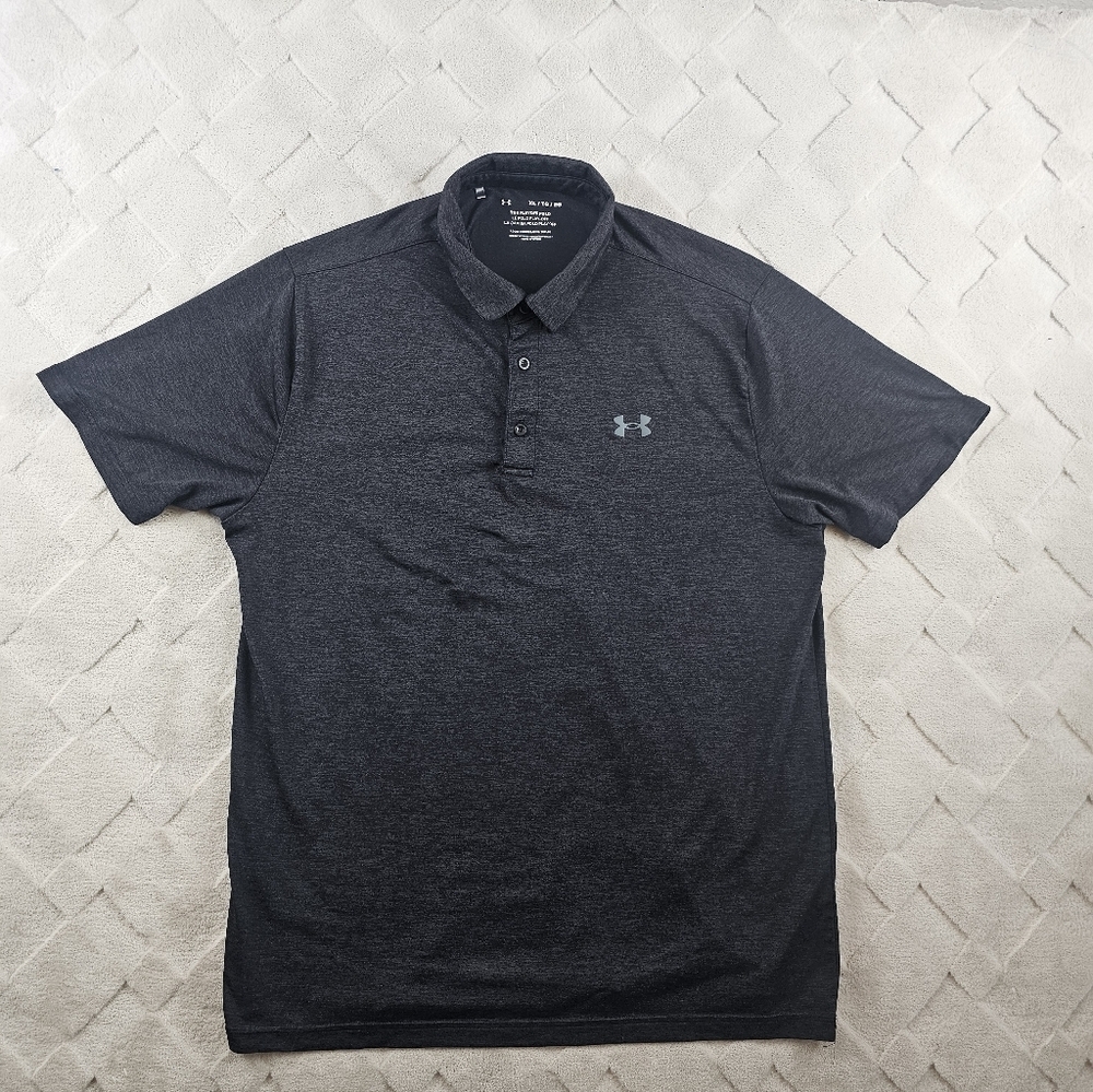 Under Armour The Playoff Polo Shirt Mens Extra Large Dark Gray Golf Preppy